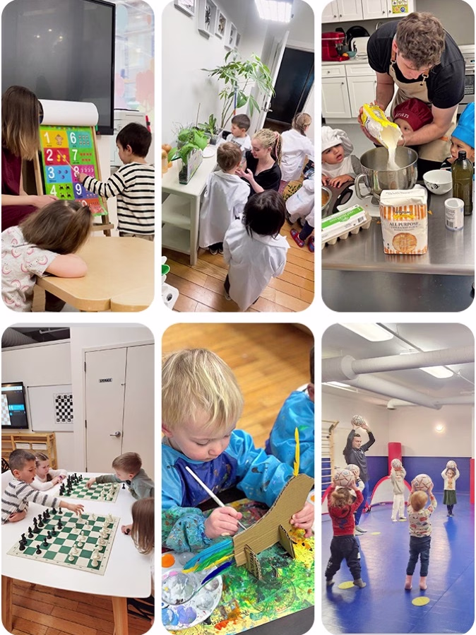 Children learning through enrichment activities at Golden Minds Prep daycare and preschool in FiDi NYC
