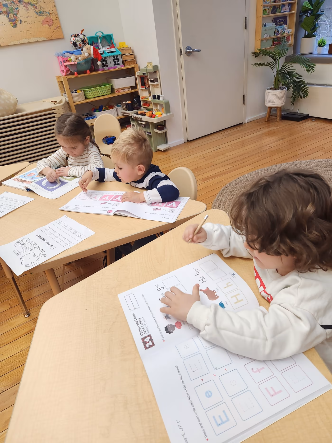 Preschool children at Golden Minds Prep in downtown Manhattan